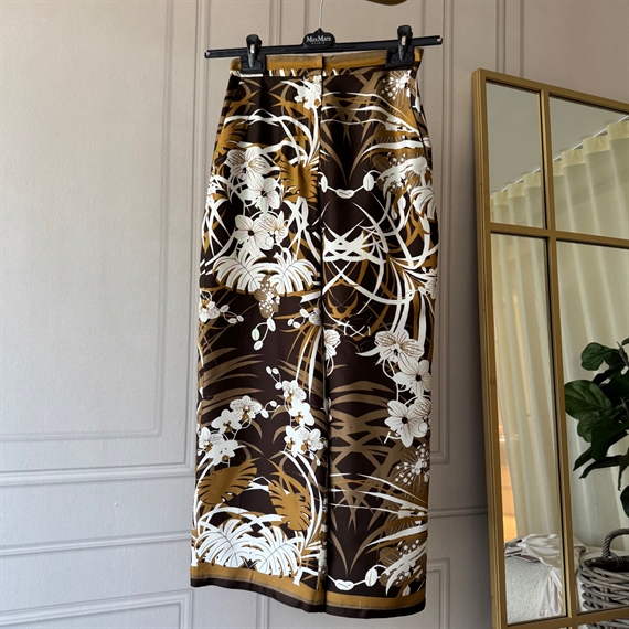 Max Mara Studio Brest Bukser, Brown Printed